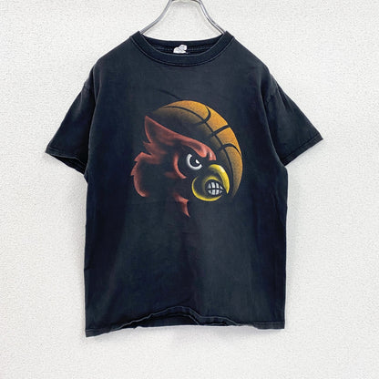 DELTA　デルタ　半袖プリントTシャツ　カーディナルス　バスケットボール　黒　ブラック　Mサイズ