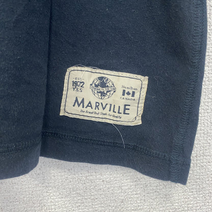 MARVILLE　半袖プリントTシャツ　アーチプリント　4連プリント　刺繍ロゴ　黒　ブラック　XLサイズ