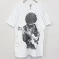 古着 used　半袖音楽プリントTシャツ　バンド　ジミヘン　ジミーヘンドリクス　白　ホワイト　クルーネック　レトロ　Lサイズ