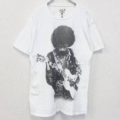 古着 used　半袖音楽プリントTシャツ　バンド　ジミヘン　ジミーヘンドリクス　白　ホワイト　クルーネック　レトロ　Lサイズ