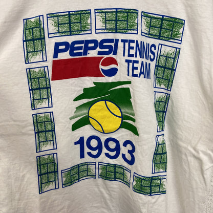 古着 used　Hanes　ヘインズ　半袖プリントTシャツ　ペプシコーラ　シングルステッチ　90s　クルーネック　白　Lサイズ