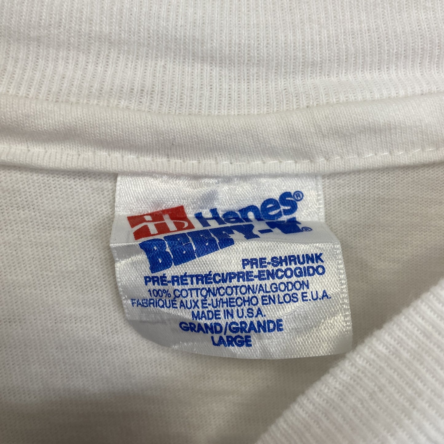 古着 used　Hanes　ヘインズ　半袖プリントTシャツ　ペプシコーラ　シングルステッチ　90s　クルーネック　白　Lサイズ