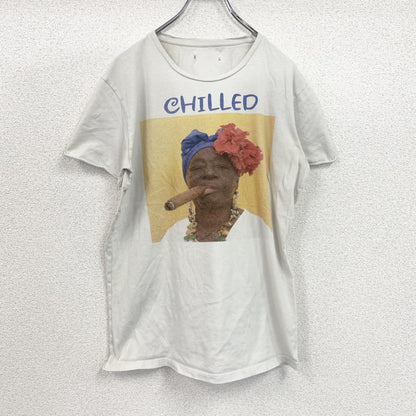 半袖プリントTシャツ　白　ホワイト