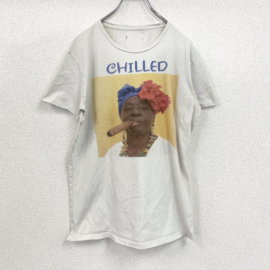 半袖プリントTシャツ　白　ホワイト