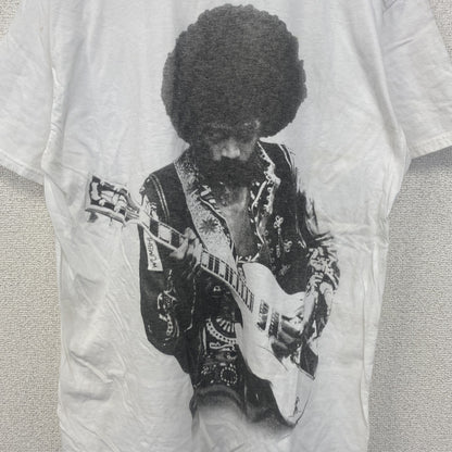 古着 used　半袖音楽プリントTシャツ　バンド　ジミヘン　ジミーヘンドリクス　白　ホワイト　クルーネック　レトロ　Lサイズ