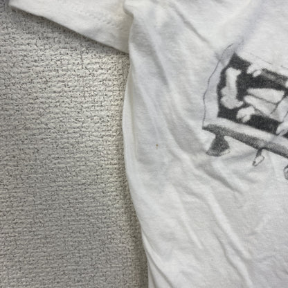 古着 used　半袖音楽プリントTシャツ　バンド　ジミヘン　ジミーヘンドリクス　白　ホワイト　クルーネック　レトロ　Lサイズ