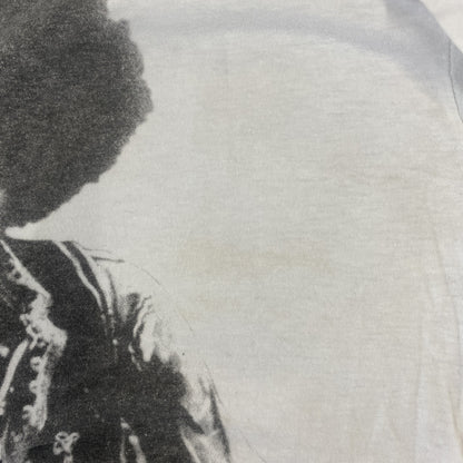古着 used　半袖音楽プリントTシャツ　バンド　ジミヘン　ジミーヘンドリクス　白　ホワイト　クルーネック　レトロ　Lサイズ