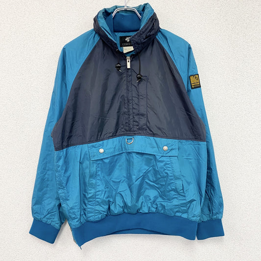 DESCENTE　デサント　アノラックパーカー　スキーウェア　ゴアテックスファブリクス　ラグランスリーブ　青　ブルー　Lサイズ