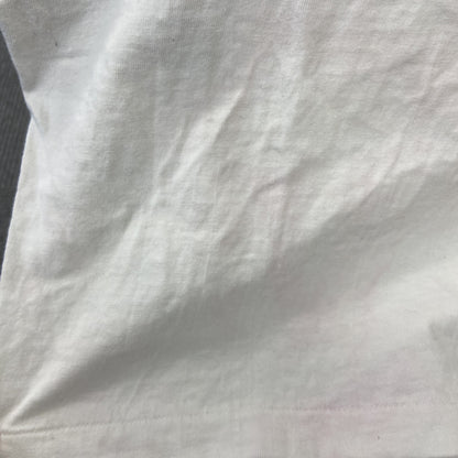 古着 used　FRUIT OF THE LOOM　半袖プリントTシャツ　シングルステッチ　90s　クルーネック　ベージュ　Lサイズ