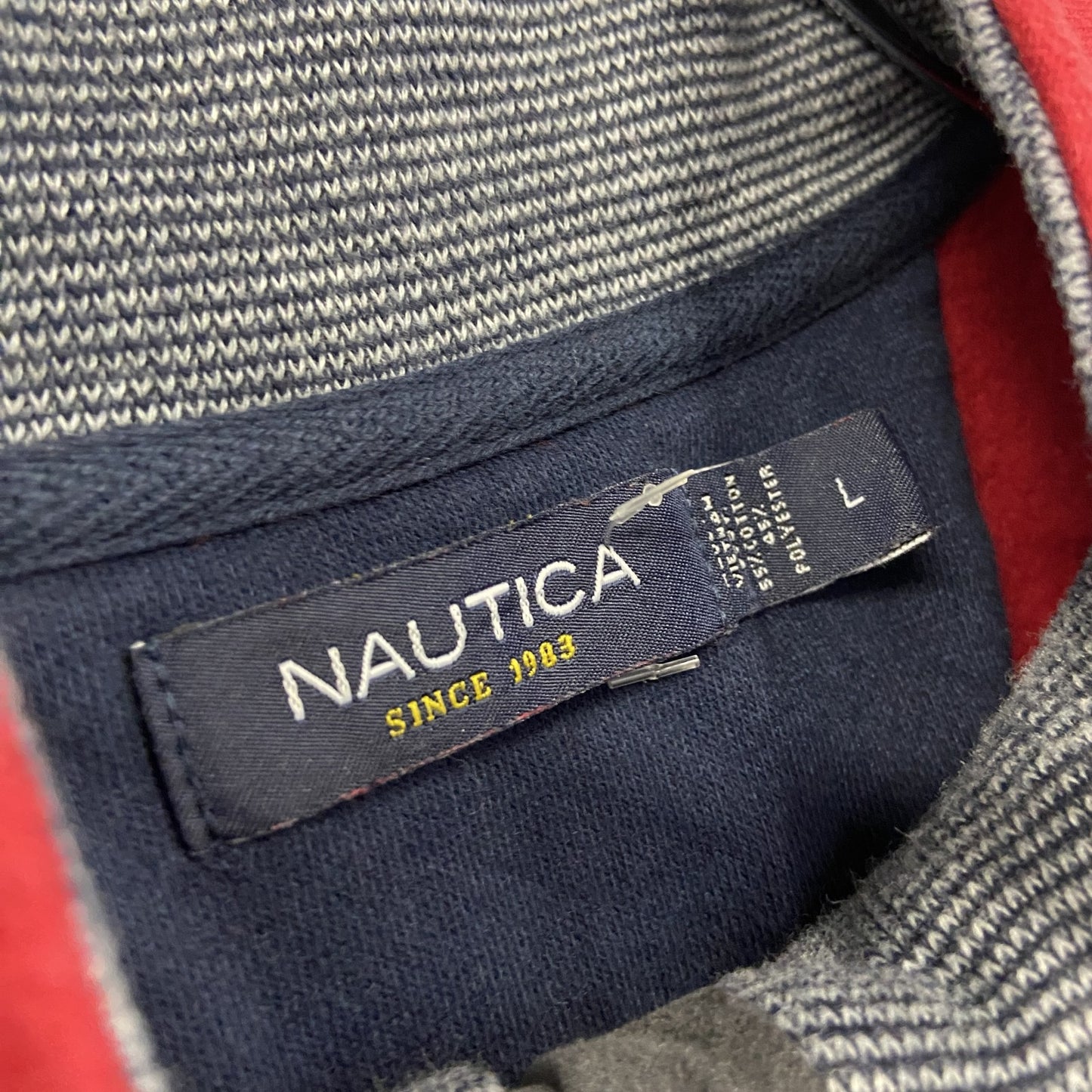NAUTICA　ノーティカ　ハーフジップスウェット/トレーナー　赤　レッド　Lサイズ