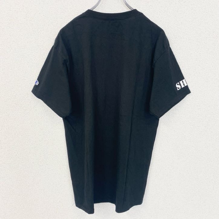 古着 used　Champion　チャンピオン　半袖ワンポイントプリントTシャツ　SHSM TITANS　黒　春夏服　Lサイズ