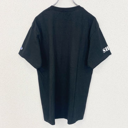 古着 used　Champion　チャンピオン　半袖ワンポイントプリントTシャツ　SHSM TITANS　黒　春夏服　Lサイズ