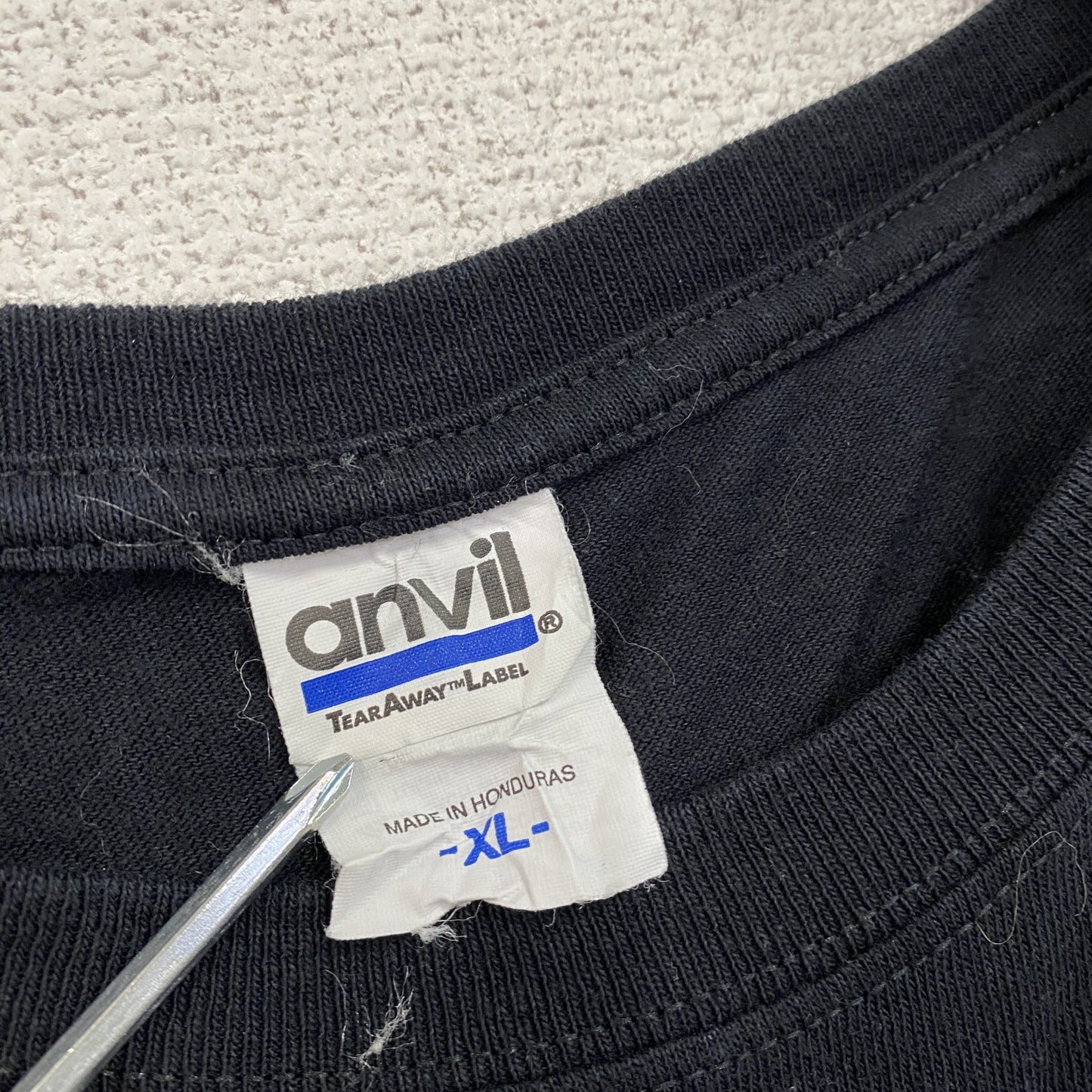 90s～　anvil　アンヴィル　半袖プリントモンスターTシャツ　クルーネック　ヴィンテージ　黒　ブラック　XLサイズ