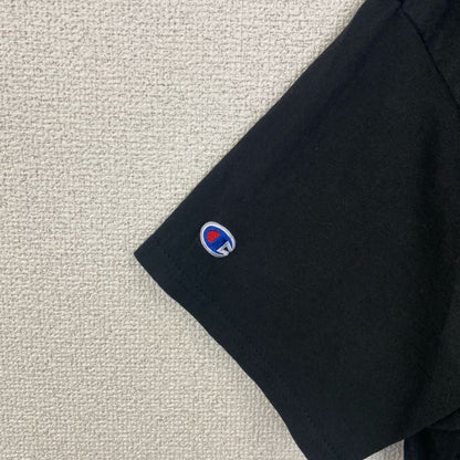 古着 used　Champion　チャンピオン　半袖ワンポイントプリントTシャツ　SHSM TITANS　黒　春夏服　Lサイズ
