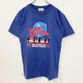 古着 used　PLANET HOLLYWOOD　半袖プリントTシャツ　NASHVILLE　カジュアル　クルーネック　青　Sサイズ