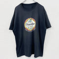 半袖プリントビールTシャツ　スーベニア　Presidente　ワンポイント　ドミニカ共和国　アーチプリント　クルーネック　黒　ブラック　