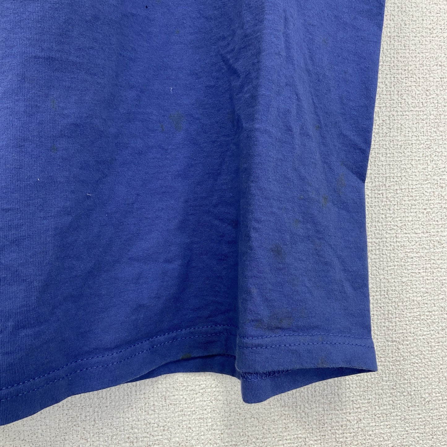 古着 used　PLANET HOLLYWOOD　半袖プリントTシャツ　NASHVILLE　カジュアル　クルーネック　青　Sサイズ