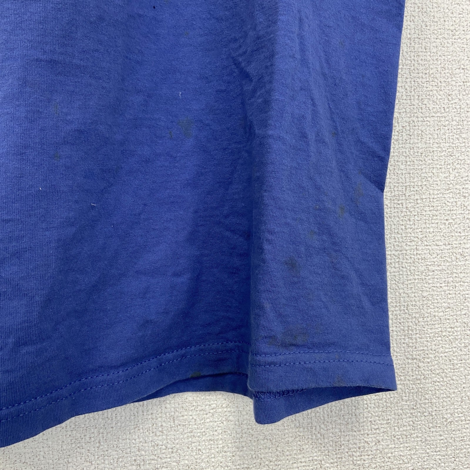古着 used　PLANET HOLLYWOOD　半袖プリントTシャツ　NASHVILLE　カジュアル　クルーネック　青　Sサイズ