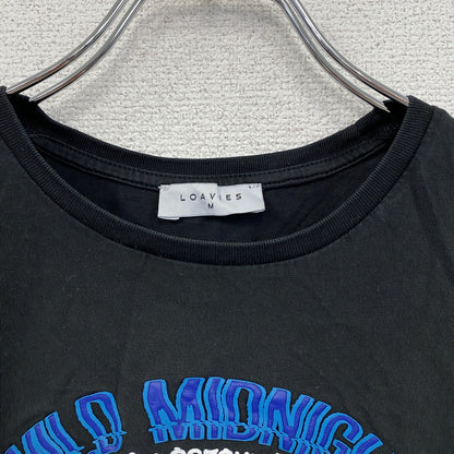 LOAVIES　ロヴィース　半袖プリントTシャツ　Panthers　アーチプリント　黒　ブラック　Mサイズ