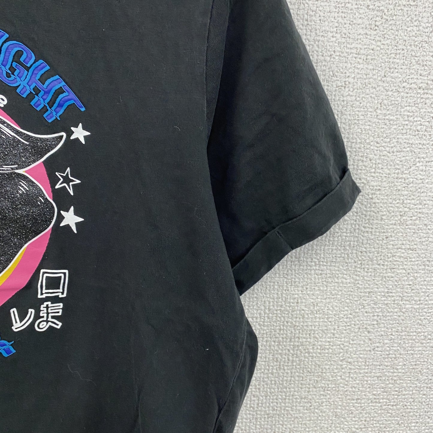 LOAVIES　ロヴィース　半袖プリントTシャツ　Panthers　アーチプリント　黒　ブラック　Mサイズ
