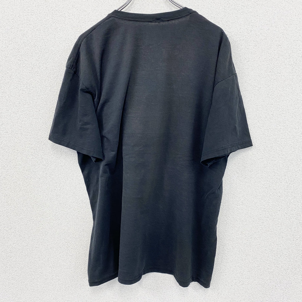 半袖プリントビールTシャツ　スーベニア　Presidente　ワンポイント　ドミニカ共和国　アーチプリント　クルーネック　黒　ブラック　