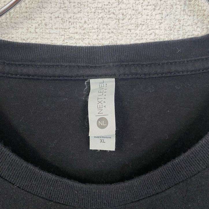 古着 used　NEXTLEVEL　半袖カーデザインクルーネックTシャツ　バックプリント　車　黒　ブラック　春夏服　XLサイズ