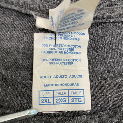 DELTA　デルタ　半袖プリントTシャツ　NEW YORK CITY　星条旗　灰色　ダークグレー　2XLサイズ
