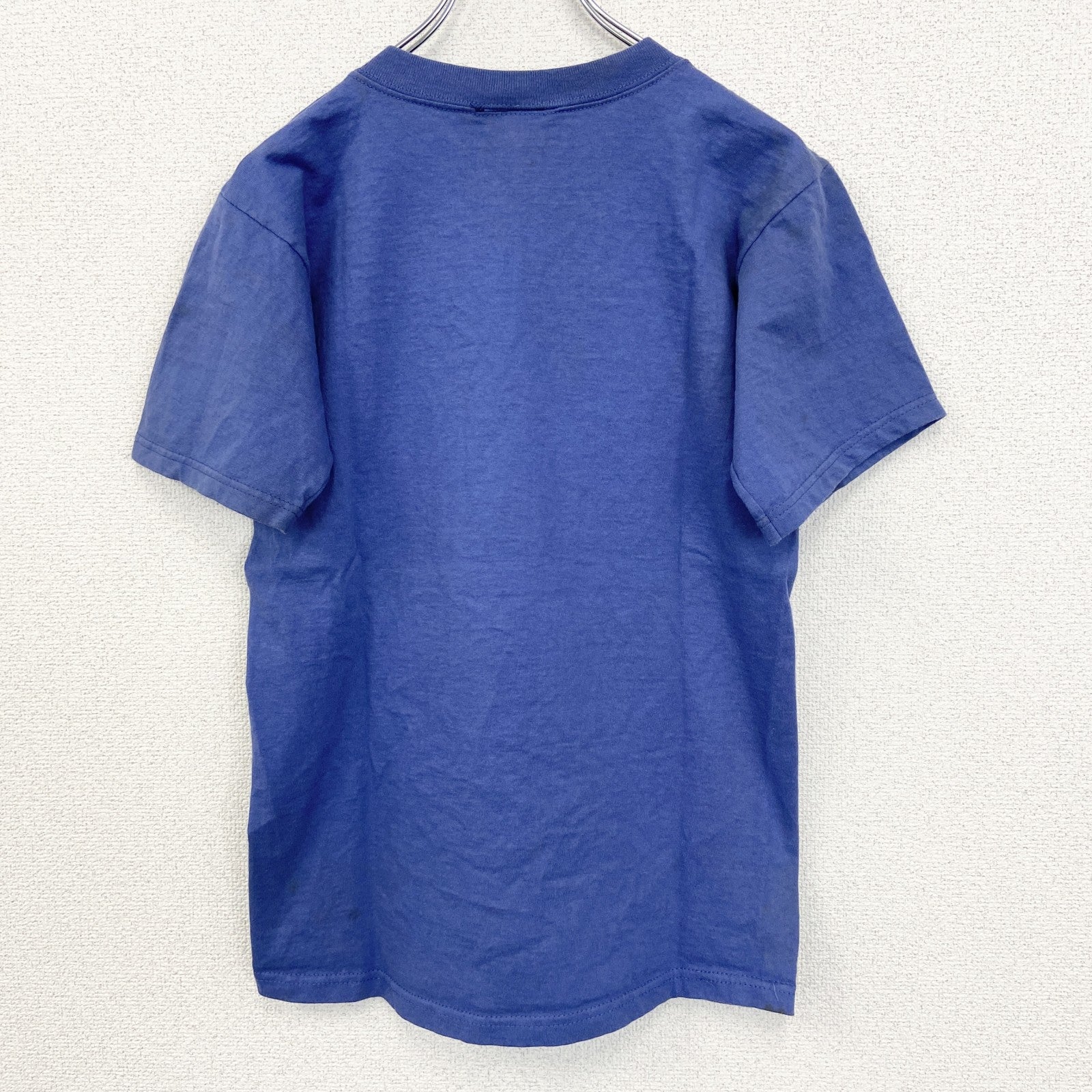 古着 used　PLANET HOLLYWOOD　半袖プリントTシャツ　NASHVILLE　カジュアル　クルーネック　青　Sサイズ