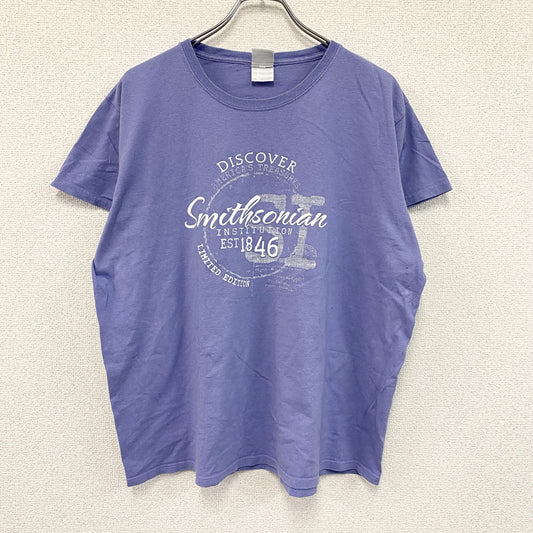 Smithsonian Institution スミソニアン博物館　半袖プリントＴシャツ　アーチプリント　紫　パープル　XLサイズ