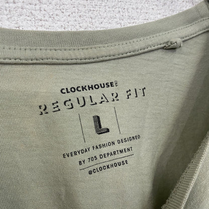 REGULAR FIT　半袖プリントTシャツ　スカル　骸骨　NEW YORK　英字プリント　カーキ　Lサイズ