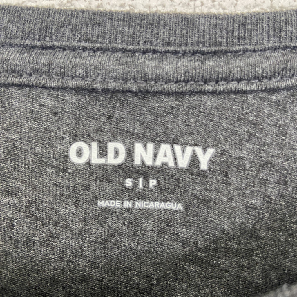 古着 used　OLD NAVY　半袖プリントTシャツ　赤ちゃん　カジュアルデザイン　クルーネック　グレー　レトロ　Sサイズ
