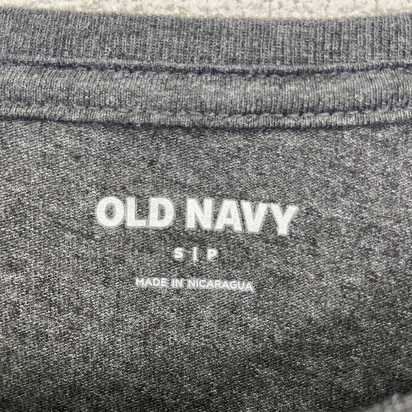 古着 used　OLD NAVY　半袖プリントTシャツ　赤ちゃん　カジュアルデザイン　クルーネック　グレー　レトロ　Sサイズ
