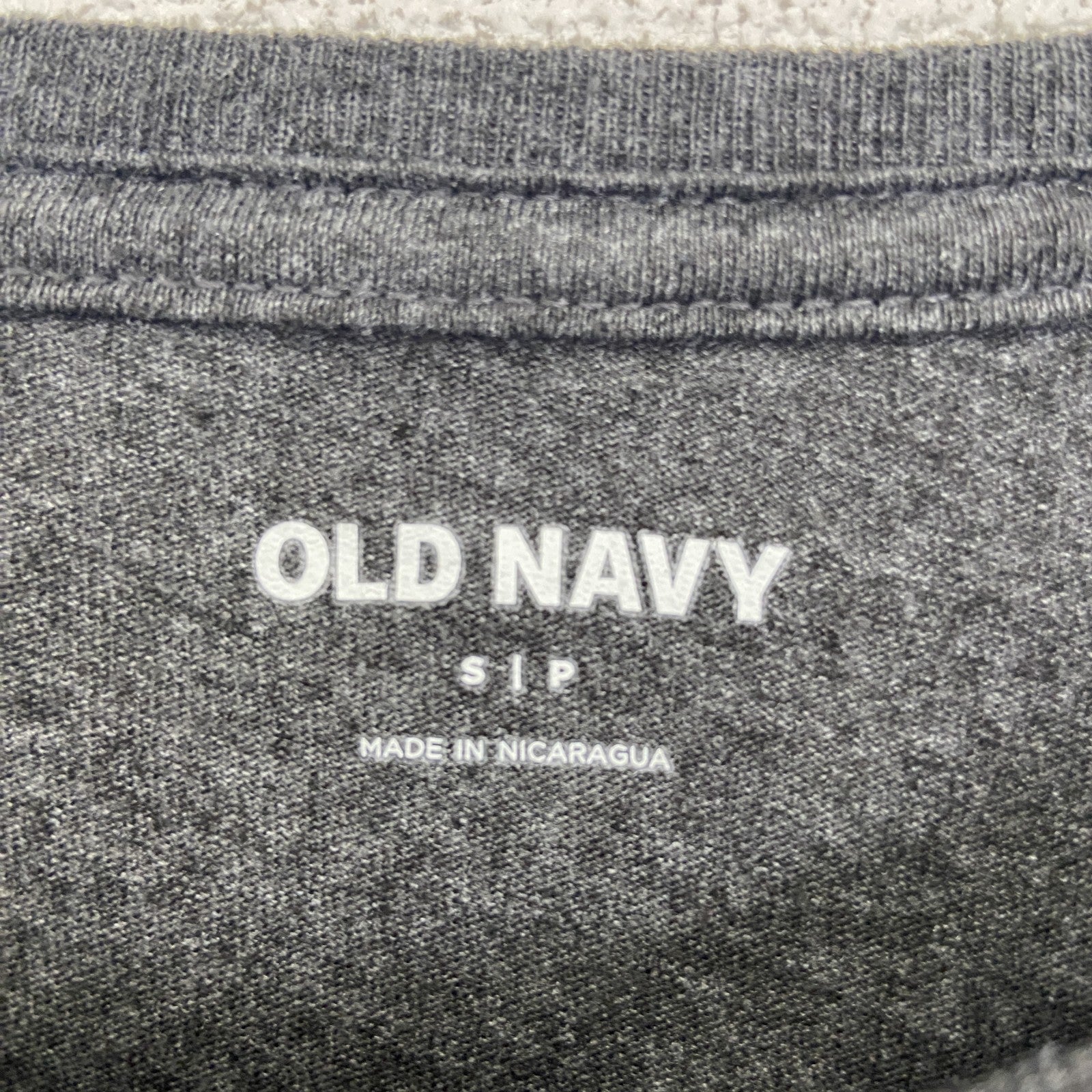 古着 used　OLD NAVY　半袖プリントTシャツ　赤ちゃん　カジュアルデザイン　クルーネック　グレー　レトロ　Sサイズ