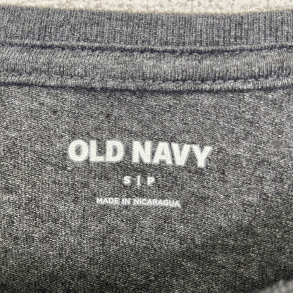 古着 used　OLD NAVY　半袖プリントTシャツ　赤ちゃん　カジュアルデザイン　クルーネック　グレー　レトロ　Sサイズ