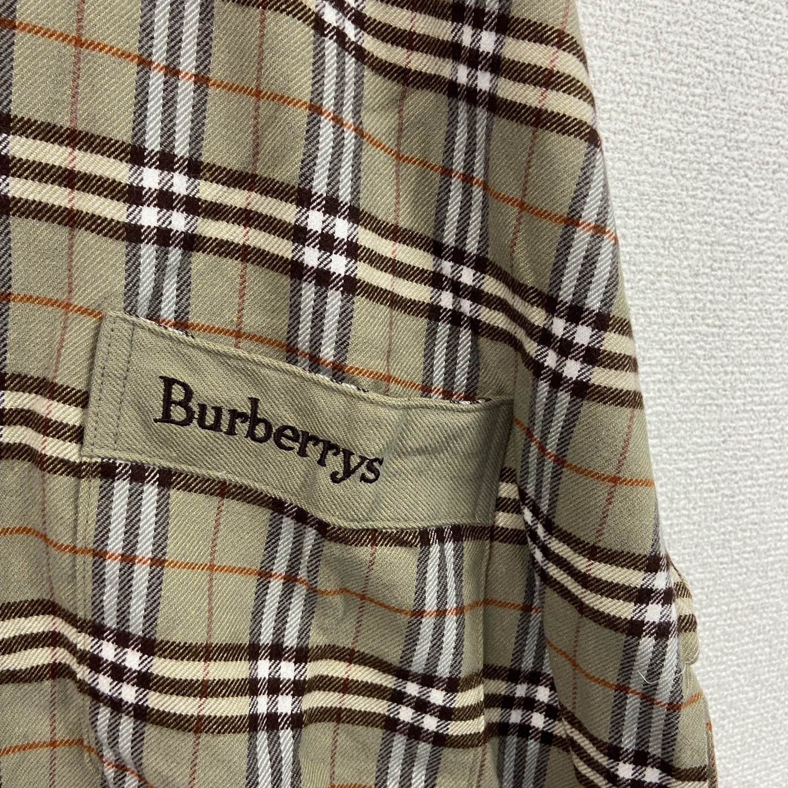 Burberrys　バーバリーズ　長袖シャツ　チェック柄　キャメル　Mサイズ