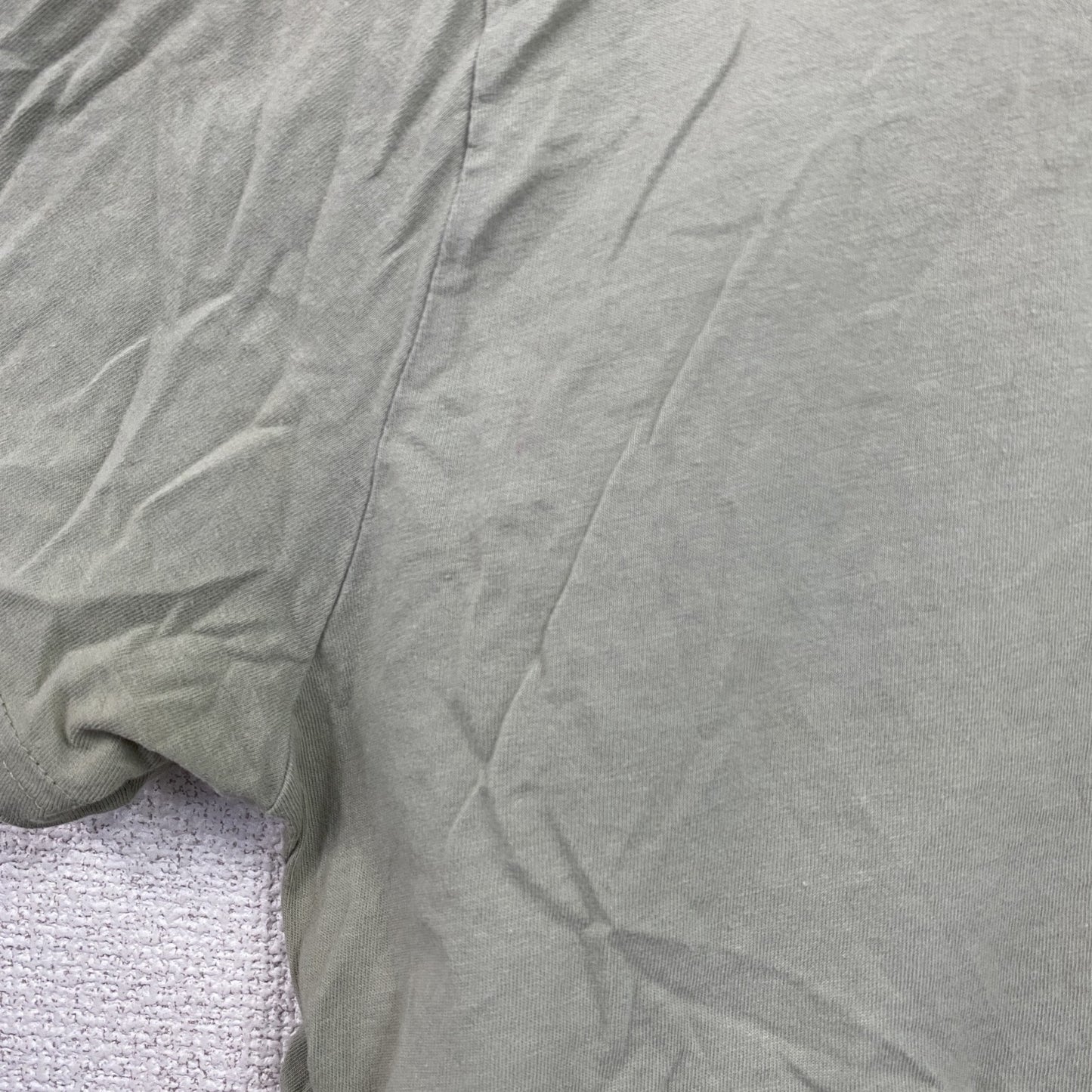 REGULAR FIT　半袖プリントTシャツ　スカル　骸骨　NEW YORK　英字プリント　カーキ　Lサイズ