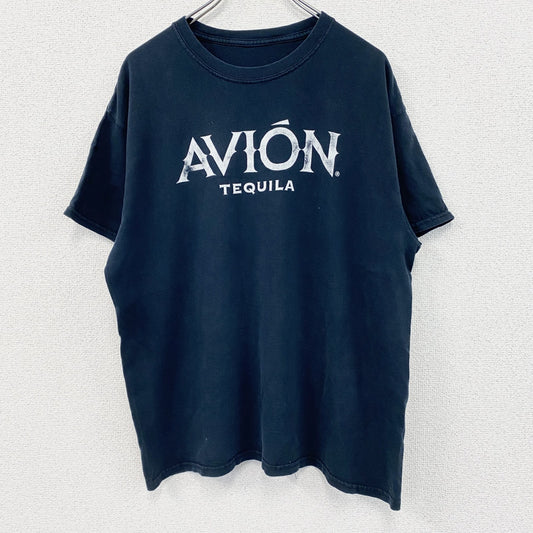半袖プリントTシャツ　AVION TEQUILA　黒　ブラック　