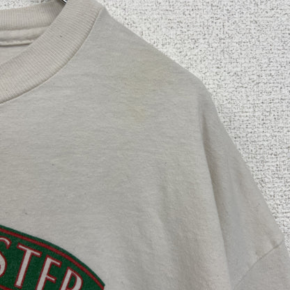 古着 used　Hanes　ヘインズ　半袖プリントTシャツ　カジュアル　シングルステッチ　90s　クルーネック　ベージュ　Lサイズ