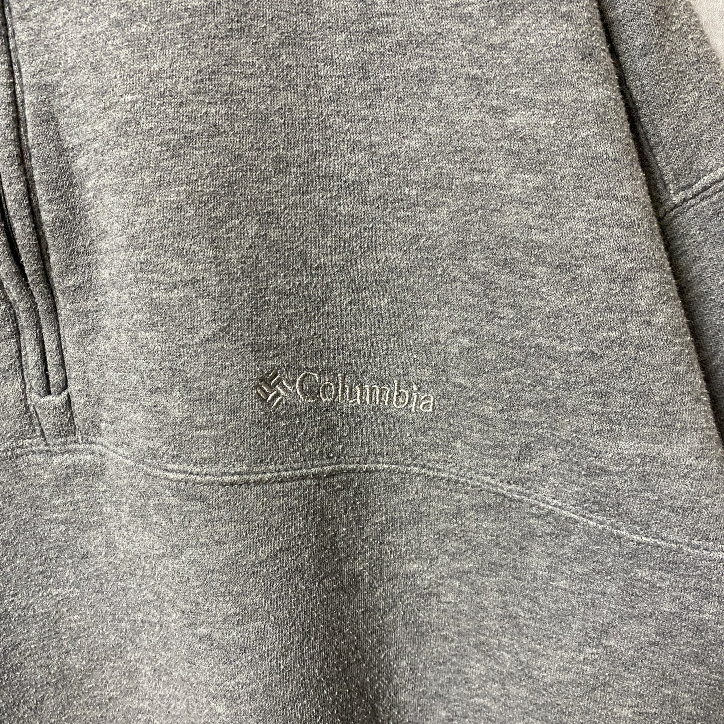 古着 used　Columbia コロンビア　長袖ハーフジップスウェット　トレーナー　オーバーサイズ　グレー　XXLサイズ
