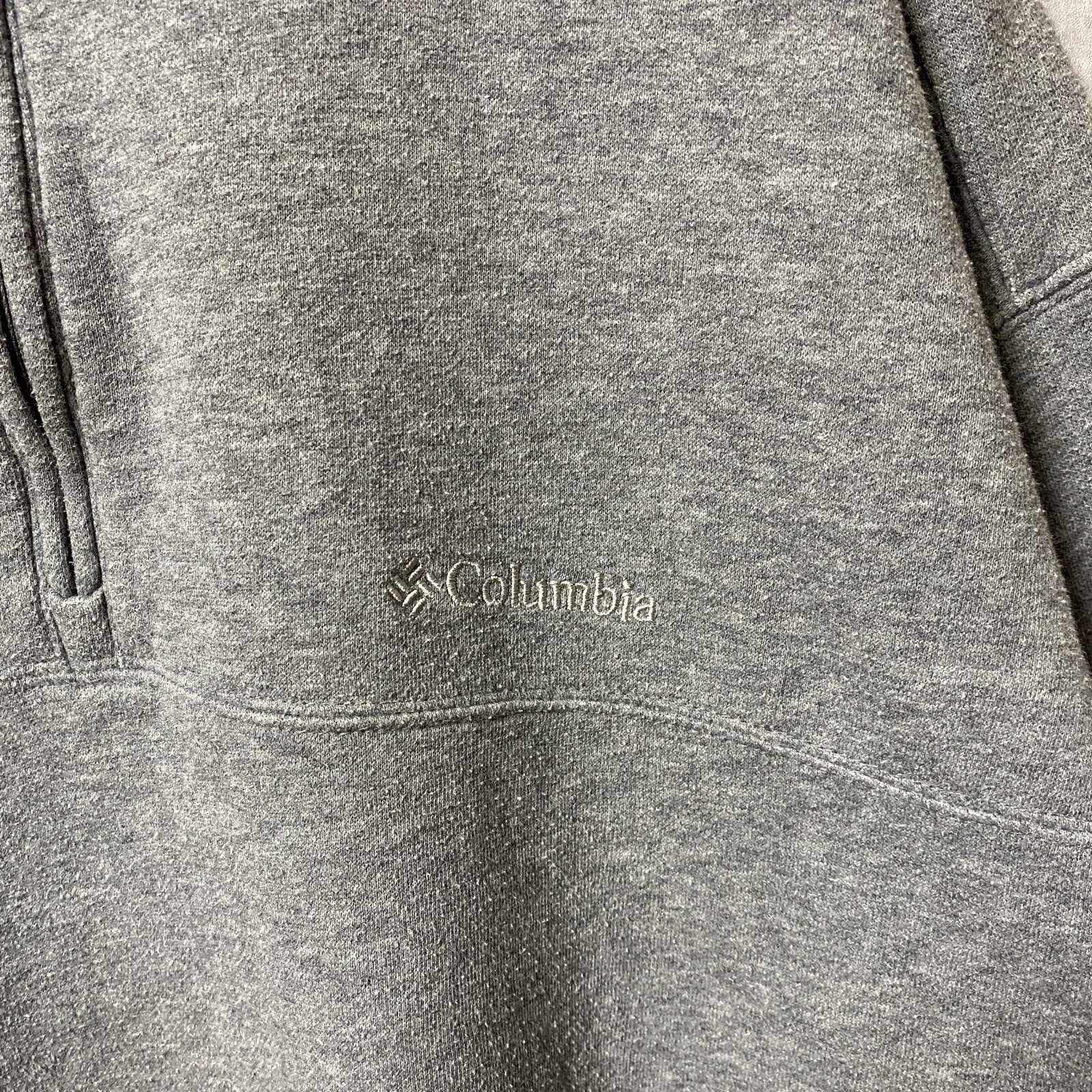 古着 used　Columbia コロンビア　長袖ハーフジップスウェット　トレーナー　オーバーサイズ　グレー　XXLサイズ