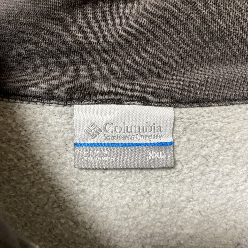 古着 used　Columbia コロンビア　長袖ハーフジップスウェット　トレーナー　オーバーサイズ　グレー　XXLサイズ