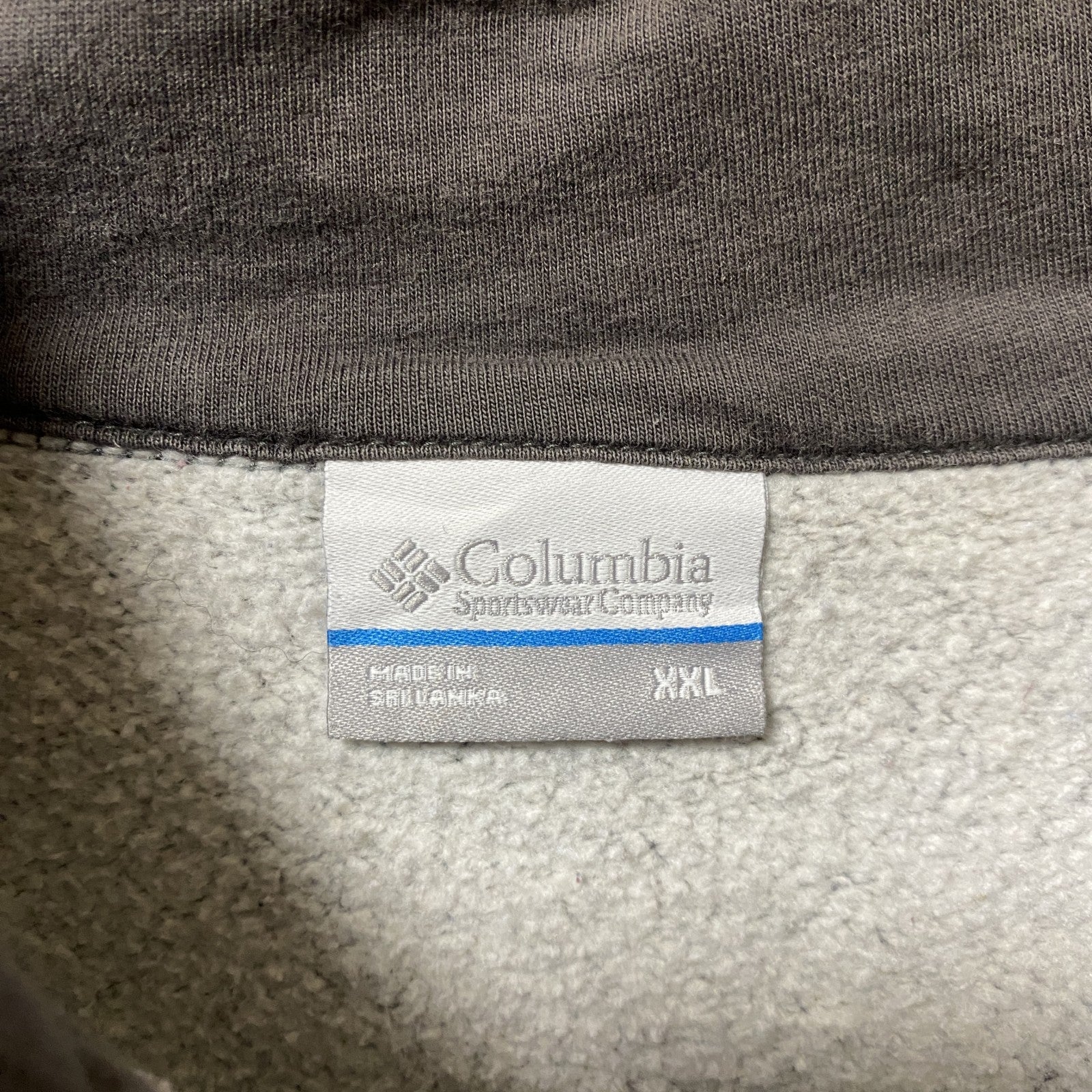 古着 used　Columbia コロンビア　長袖ハーフジップスウェット　トレーナー　オーバーサイズ　グレー　XXLサイズ
