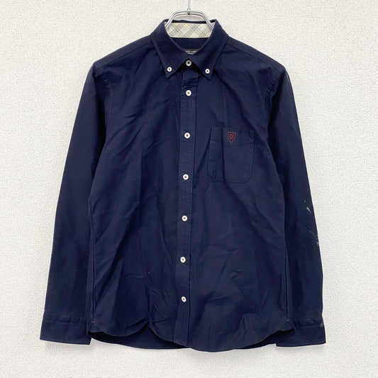 BLACK LABEL CRRST BRIDGE　ブラックレーベルクレストブリッジ　長袖ボタンダウンシャツ　刺繍ロゴ　ネイビー　2サイズ