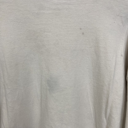 古着 used　Hanes　ヘインズ　半袖プリントTシャツ　カジュアル　シングルステッチ　90s　クルーネック　ベージュ　Lサイズ