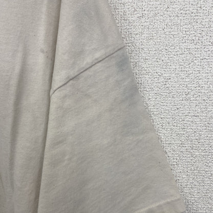 古着 used　Hanes　ヘインズ　半袖プリントTシャツ　カジュアル　シングルステッチ　90s　クルーネック　ベージュ　Lサイズ