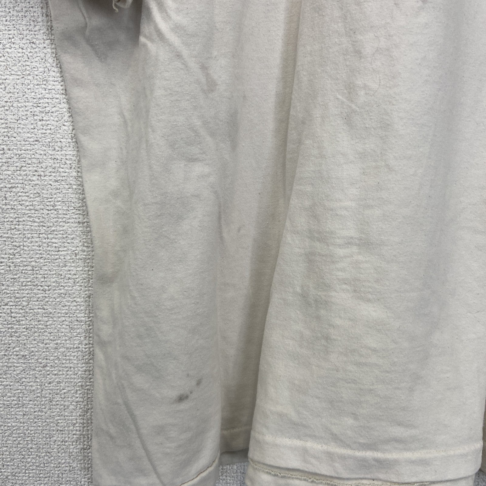 古着 used　Hanes　ヘインズ　半袖プリントTシャツ　カジュアル　シングルステッチ　90s　クルーネック　ベージュ　Lサイズ