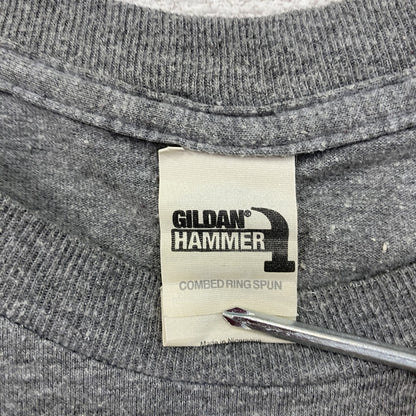 GILDAN　ギルダン　半袖プリントTシャツ　グレー　Lサイズ