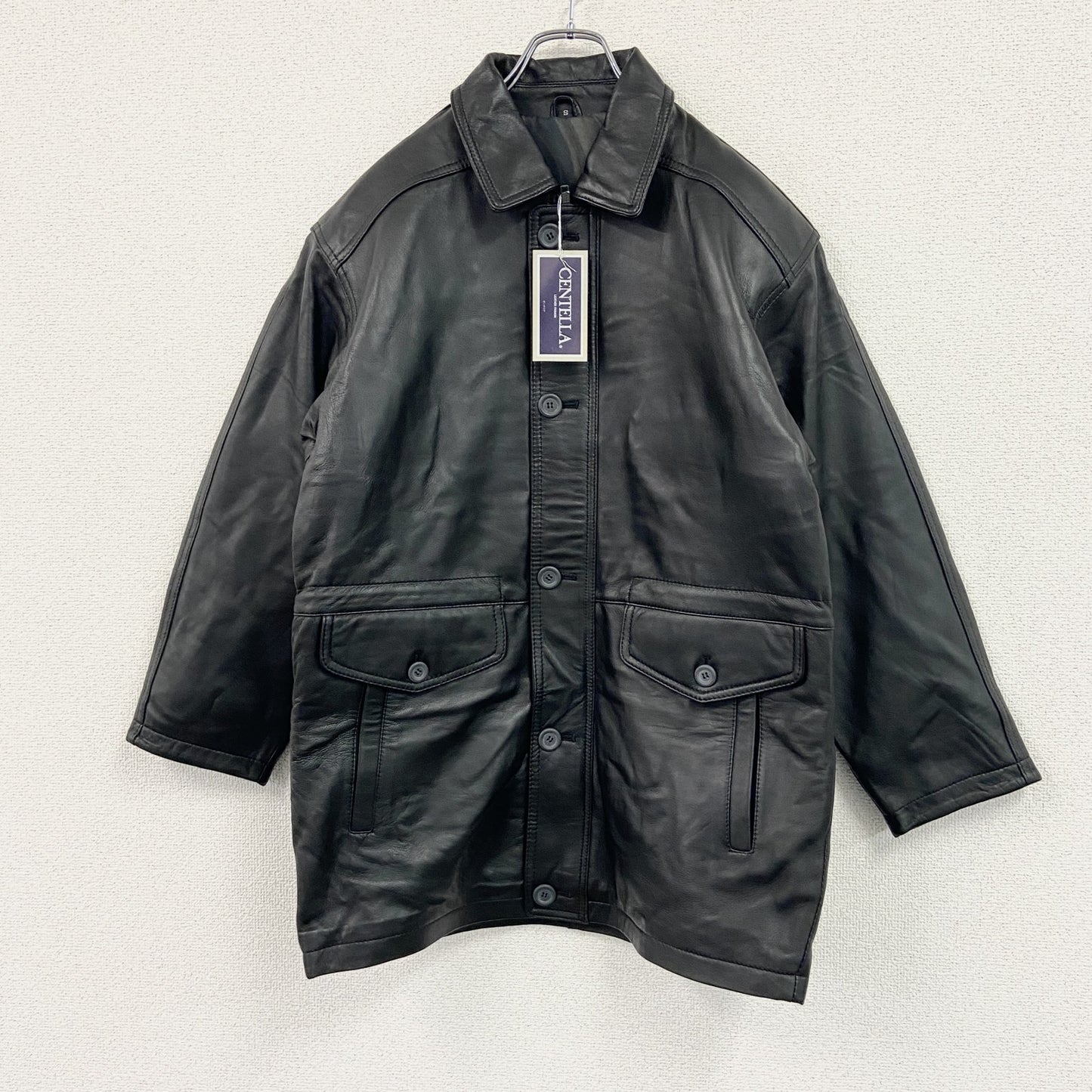 CENTELLA　ラムレザーカーコート　レザージャケット　未使用品　黒　ブラック　Sサイズ