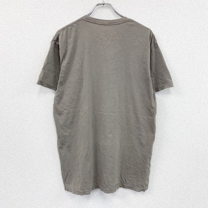 WEE　半袖プリントTシャツ　スカル　骸骨　クルーネック　ビックプリント　灰色　グレー　XLサイズ
