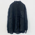 古着 used　長袖柄シャツ　ペイズリー　総柄　比翼ボタン　胸ポケット　レトロデザイン　幾何学模様　XLサイズ